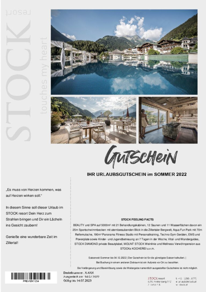 IHR URLAUBSGUTSCHEIN im SOMMER 2023