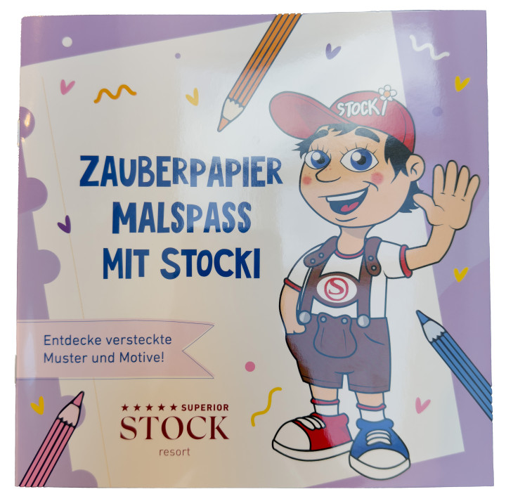 Malspaß auf Zauberpapier mit Stocki - rosa