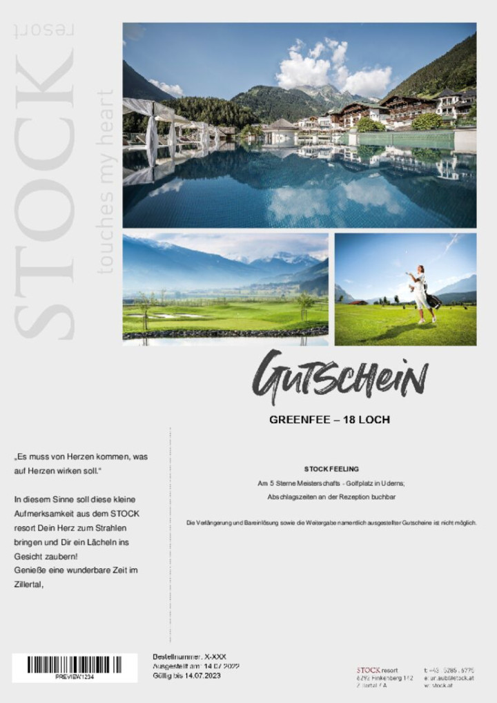 GREENFEE – 18 LOCH