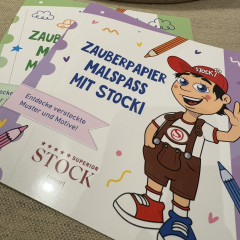 Malspass auf Zauberpapier - rosa